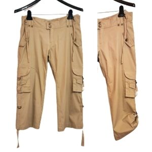 RDON Y2K Khaki Crop Convertible Cargo Pants 7/8